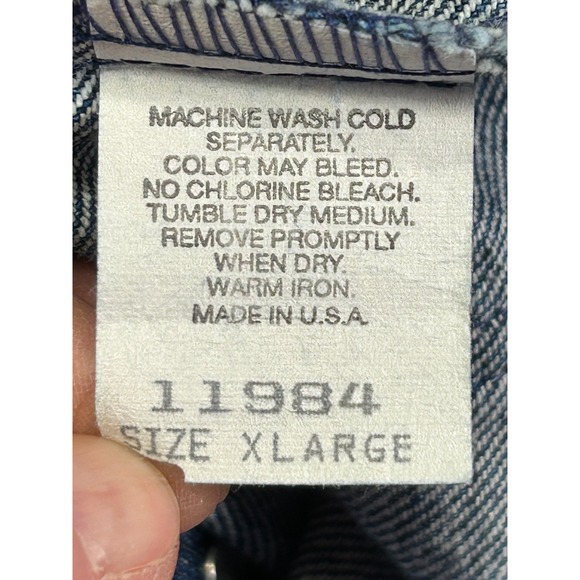 Vintage BOSS JEANS Men's X-Large Denim Vest‎ Biker Western Outdoor Wear USA MADE - Picture 5 of 7